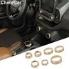 7X Center Console Radio AC Knobs Switch Button Trim for Ford Bronco Sport +