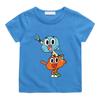 The Wonderfully Weird World of Gumball New Style Children T-Shirt Cute Cartoon Printing 100%cotton T-shirts Children Soft Tops