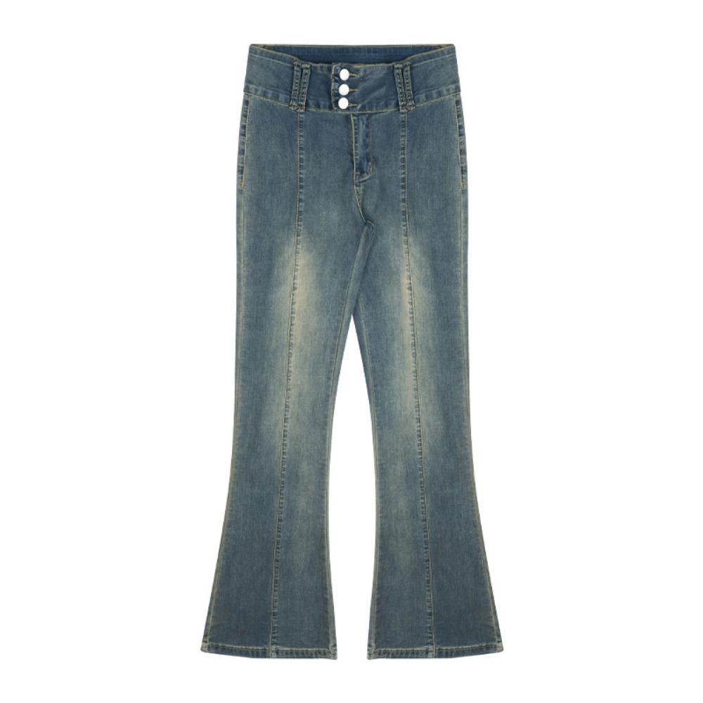 Stretch Skinny High-waisted Micro-flared Jeans Woman