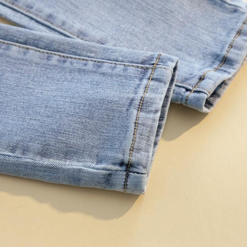 Stretch Jeans s dvojitým zapínáním na malé nohy Slim Slim Pencil Kalhoty