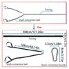 Snowmobile Motorcycle Car Vehicle Boat-Tow Rope Strap with Hooks Emergency Heavy Duty Hauling Pulling Line Road Recovery