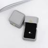 1Pcs Fashion Ring Jewelry Box 5.8x5.8x4.5cm Rose Gold/navy Blue/green /white Pu Crown Buckle Wedding Gift Jewelry Box