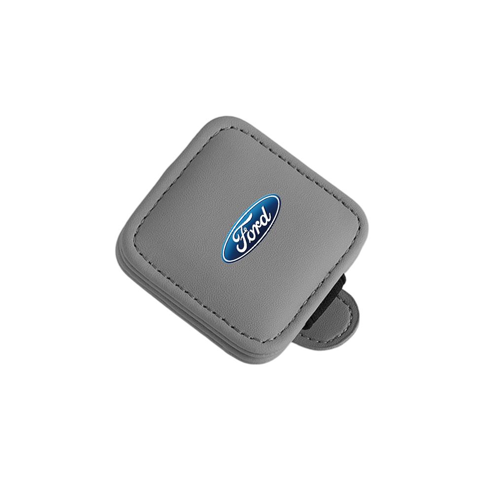 ENNG2 1PCS Car Glasses Clip Sun Visor Logo Accessories for Ford STRACING Focus Fiesta Mondeo Fusion Shelby Edge Kuga Ecosport Mustang