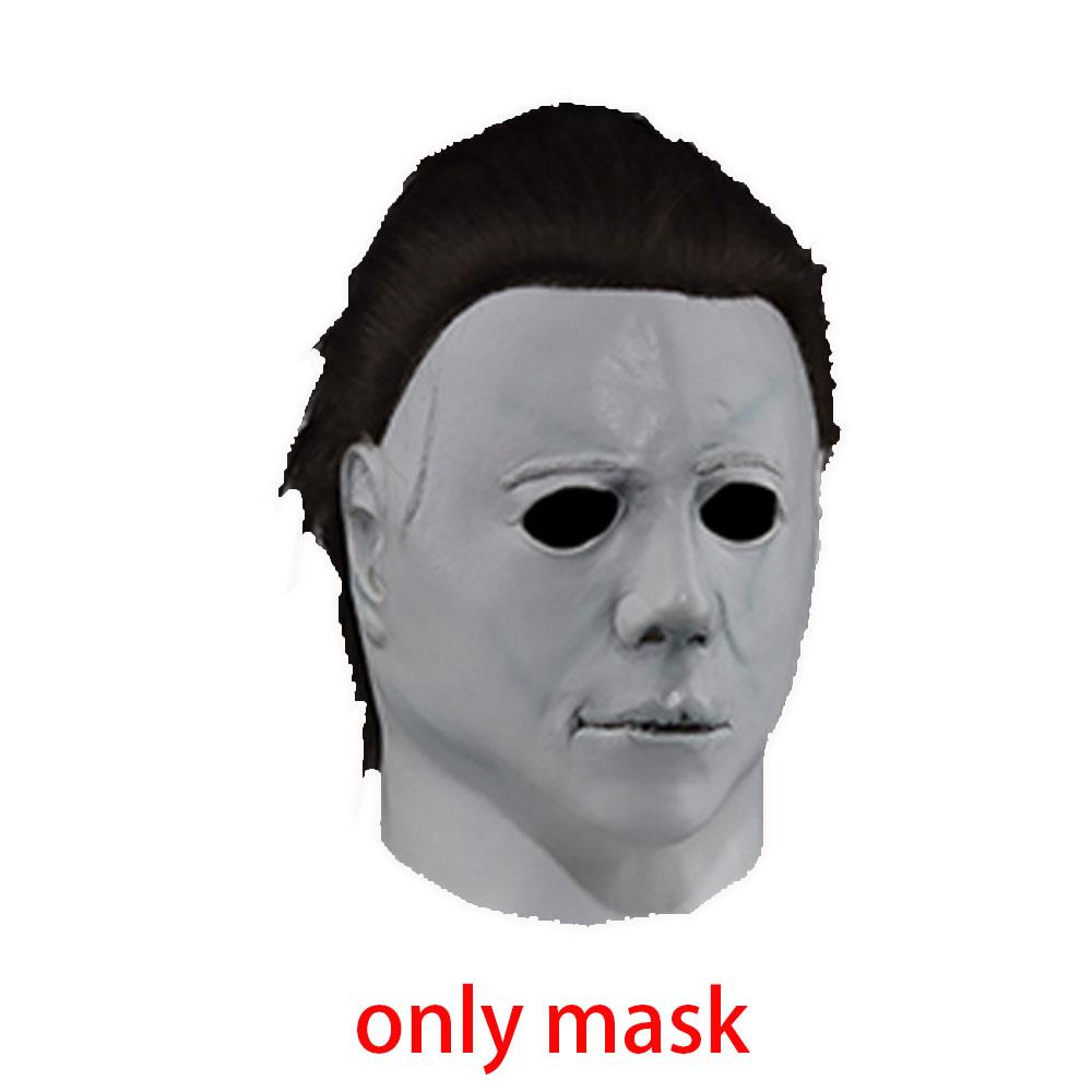 

Halloween 1978 Michael Myers Costume Mask Cosplay Jumpsuit Horror Bloody Killer Demon Latex Helmet Carnival Party Costume Props one size