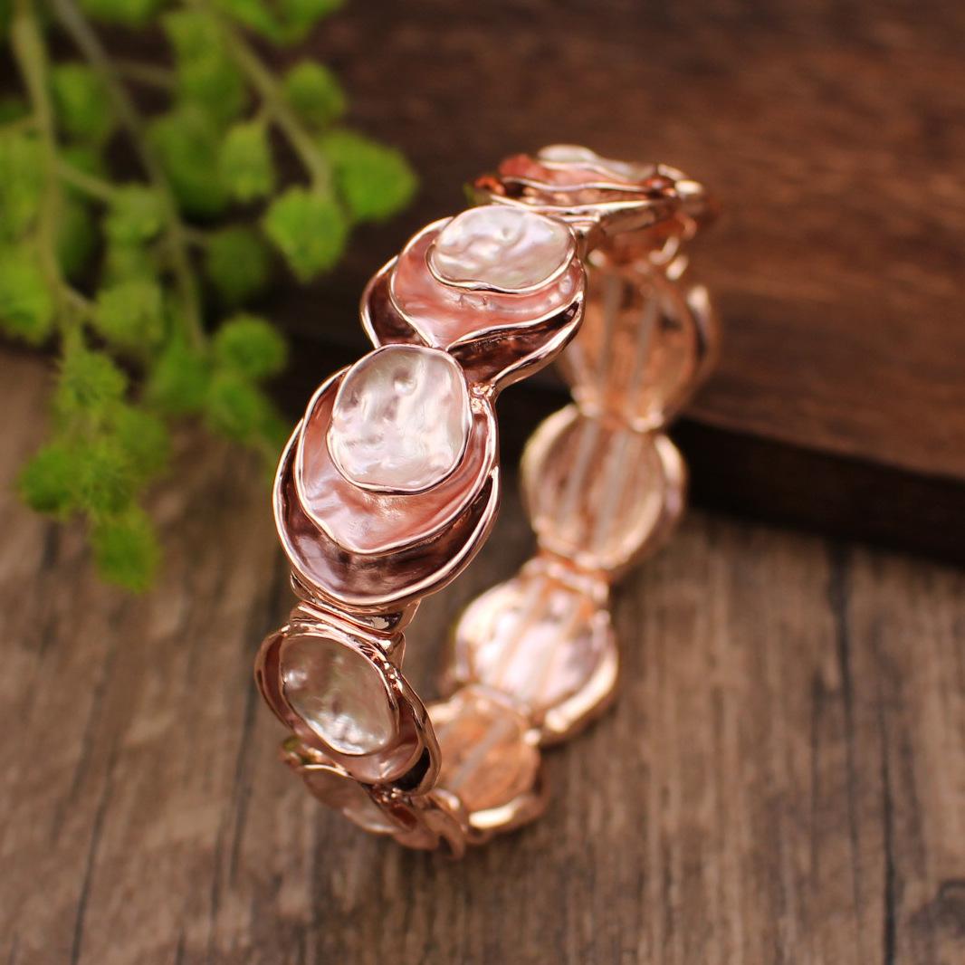 

Цветная масляная живопись трехслойный круглый торт эластичный браслет, модный и высококлассный женский универсальный браслет в виде круглого торта elastic adjustable