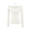Za New Fall Women's Clothing 2025 Fashion Wind Fashion Halter Off-the-Shoulder Sweater Silm Inner Sweater Tops