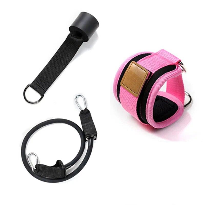 Sport-Knöchelriemen-Set für Kabelmaschine, Fitness-Fußstütze, gepolsterte D-Ring-Knöchelmanschetten, Fitnessstudio, Workout, Bein-Gesäß-Riemenscheibe