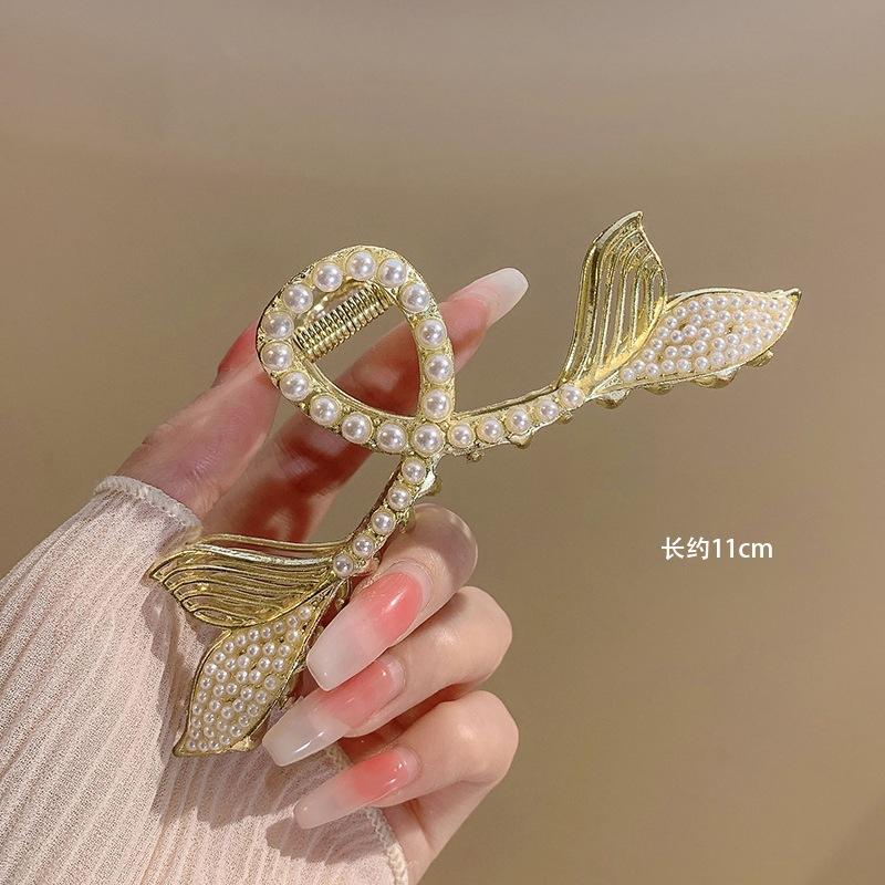 Alloy Womens Back-of-Head Grabber Large High-End Hair Claw Clip Summer 2026 Shark Clip Headpiece Japan and Korean Style