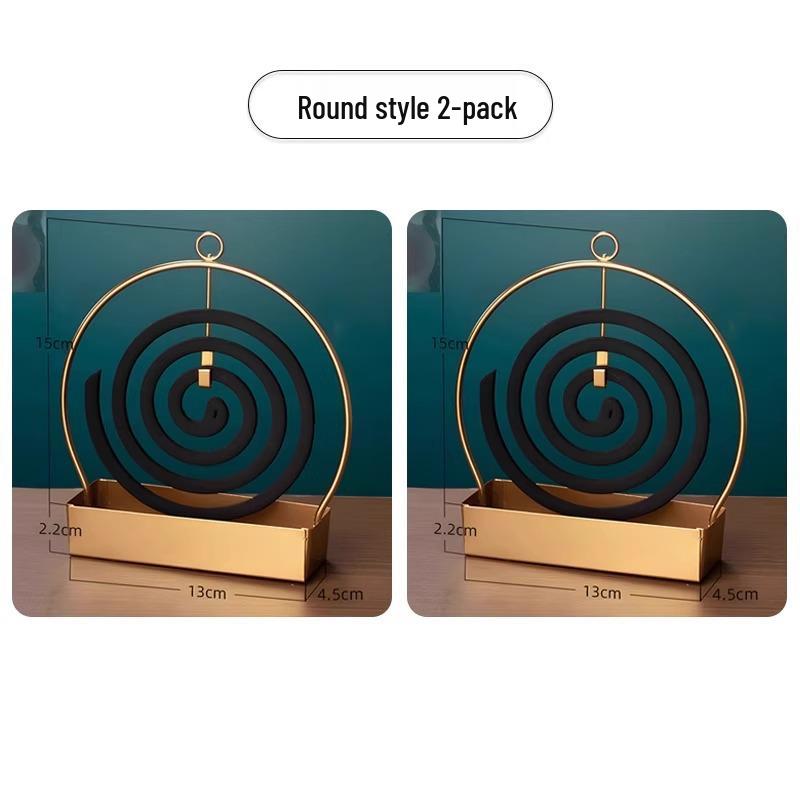 Wrought Iron Mosquito Coil Holder and Incense Burner - Fireproof, Anti-Scald, Ash Catcher, Stainless Steel Design