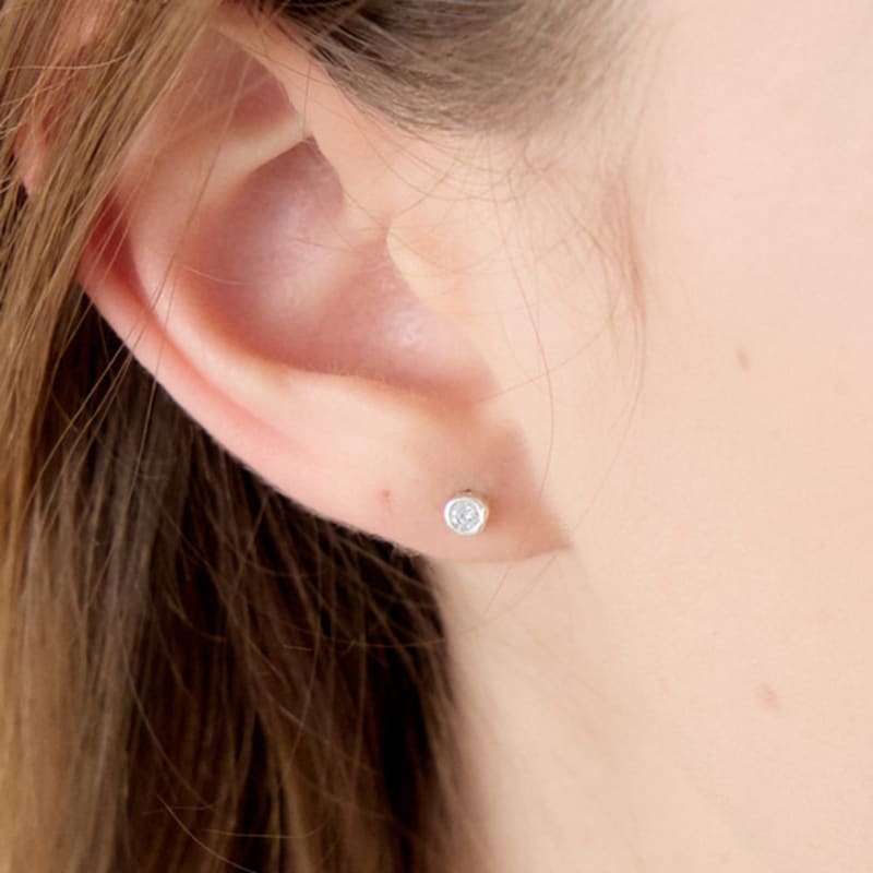 Aphrose Logo Pure Frame Pendant Stud Earrings