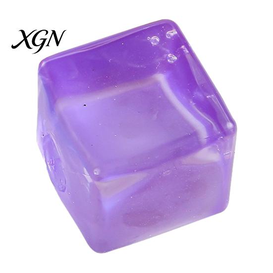 Anxiety Relief Sugar Ball Clear Cube Squeeze Toy Stress Sensory Portable Soft Stretchy Ice Pinch Party Favors
