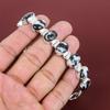 White Buffalo Turquoise Bracelet Natural Gemstone Bracelet 925 Sterling Silver Bracelet Adjustable Chain Bracelet Handmade Elegant Bracelet