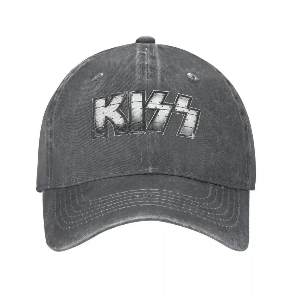 Kiss Heavy Metal Herren Damen Baseballkappe Rock Marke Used Denim Hüte Kappe Vintage Outdoor Alle Jahreszeiten Snapback Kappe