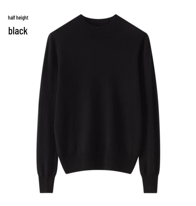 Women's 100% Pure Wool Seamless Knit Sweater, Machine Washable, Round Neck Spring Top