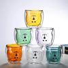 250ml Cute Animal Glass Cup 3D Bear Duck Double-layer Juice Cup Coffee Mug Kid Milk Glass Water Mug Gift Drinkware Kitchen Home