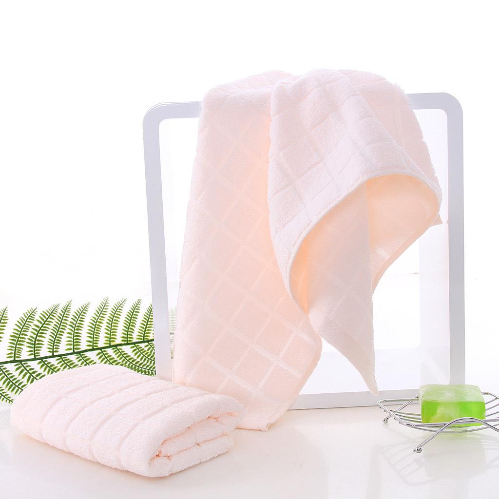 Pure cotton square household square towel towel bath towel three-piece set of water absorption thickened simple increase thickened towel Square towel 33*33 розовый