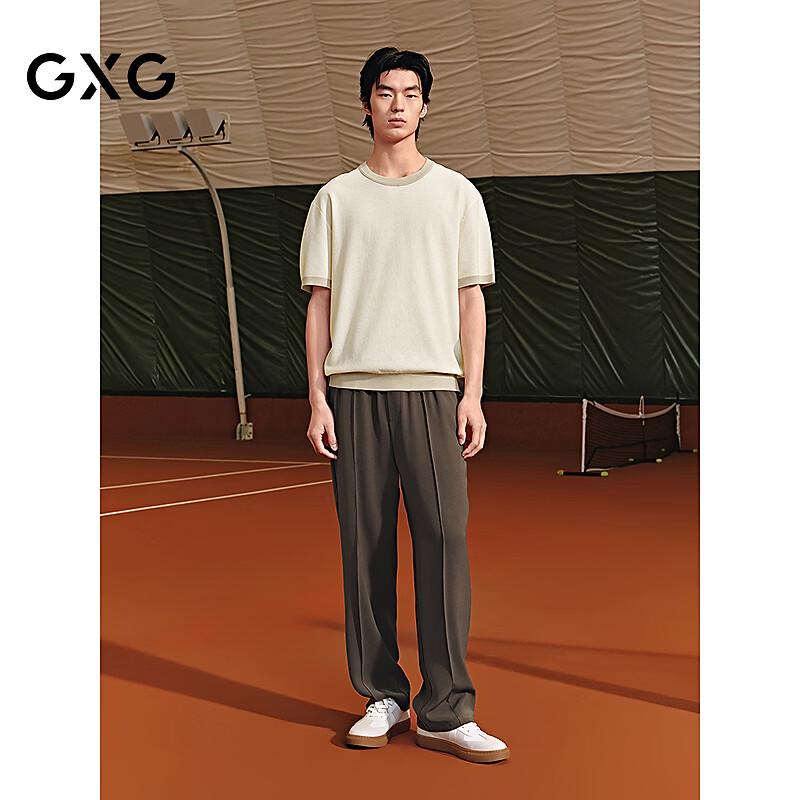 GXG Men's Round Neck Short Sleeve Knit T-Shirt