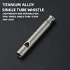 Outdoor Titanium Emergency Whistle Survival Safety MINI Whistle EDC Whistle Necklace Hiking Camping Trip Explore Survival