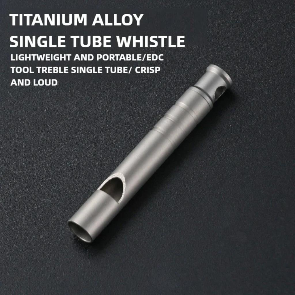 Outdoor Titanium Emergency Whistle Survival Safety MINI Whistle EDC Whistle Necklace Hiking Camping Trip Explore Survival