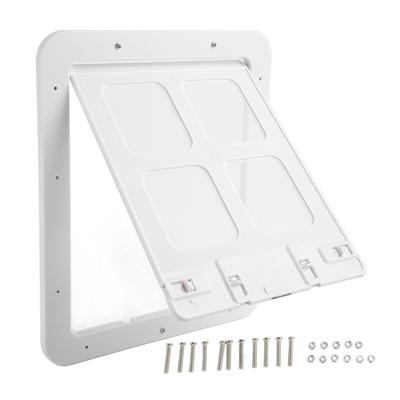 Pet Screen Door Breathable Noiseless Mosquito Prevention Burr Free Plastic Cat Flap Door White S