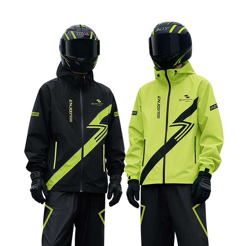 Men's Full Body Explosion-Proof Raincoat: Durable, Split-Type Rainproof Suit for Motorcycle Riders and Delivery Personnel.