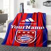 Bayern Munich Personalized Name Blanket Gift Personalized Blanket Soft & Cozy for Chair Nap Livingroom Seaside for All Occasions