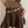 Jeans Decor Metal Waist Chain Vintage Ethnic Style Belt Fashion Bohemian Style Waistband  Girls