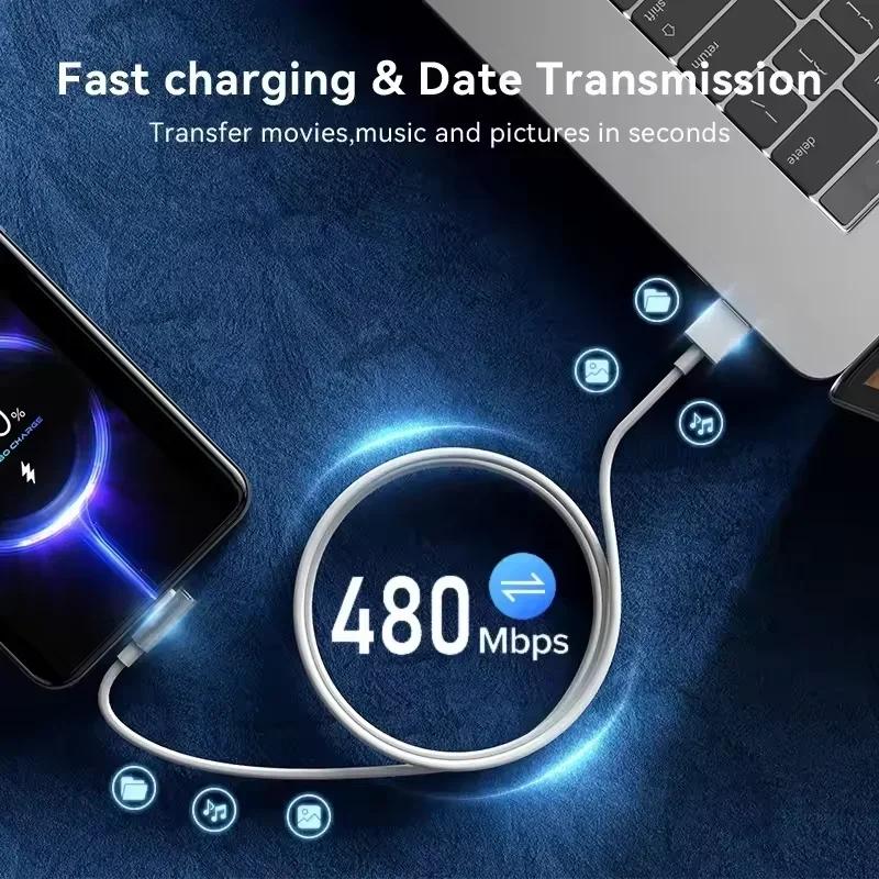 120W Schnellladegerät für 14 13 12 11 Pro Ultra Lite USB A zu Typ C Schnelllade-Telefonkabel für Redmi 12 Zubehör