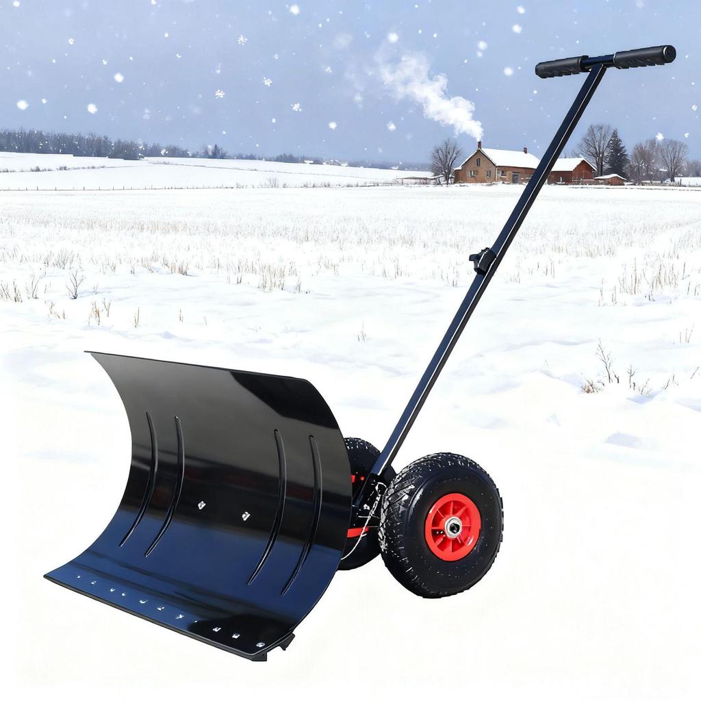 Wheeled Snow Pusher Shovel – Easy, Labor-Saving Outdoor Snow Removal Tool