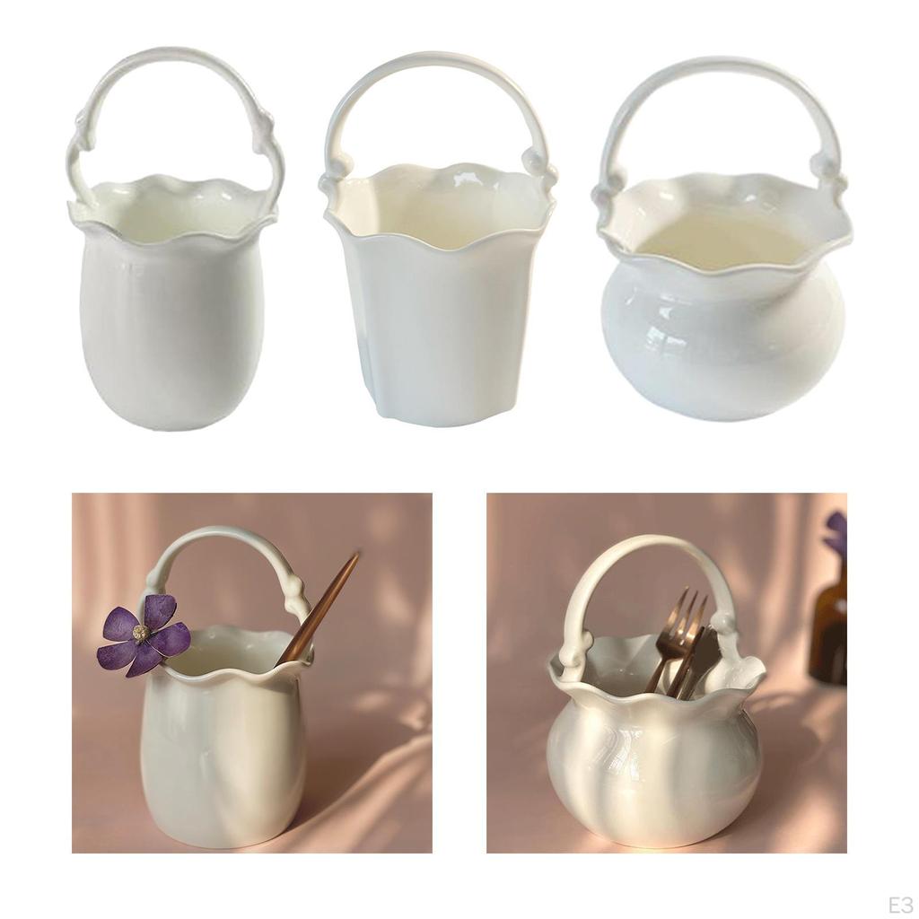 Ceramic Vase Flower Pot Decors Table Centerpiece Storage Jar Plants Planter Box for Room