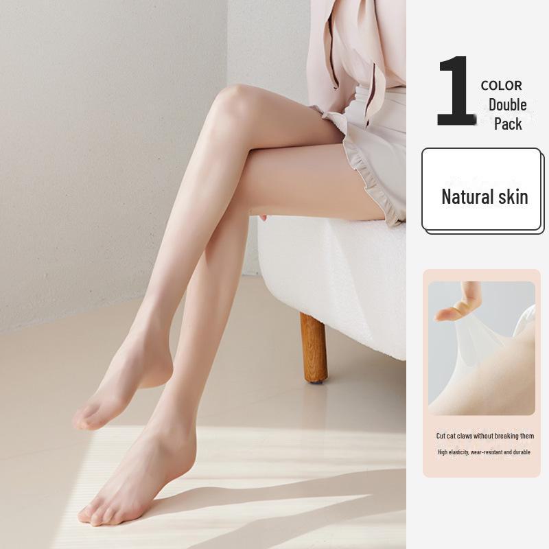 Womens Ultra-Thin 0D Anti-Snag Nude Pantyhose - Spring/Summer Bare-Leg Effect, Flesh or Black