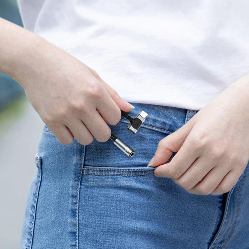 Type C To 3.5MM Jack 2 In 1 USB C Splitter High-Speed Audio Adapter Dual Port Cable  Universal