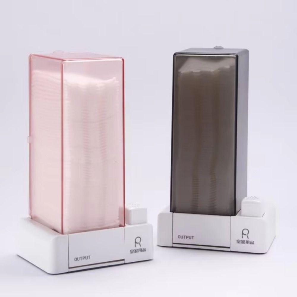 Creative Makeup Cotton Organizer Dustproof Automatic Cotton Dispenser Makeup Removal