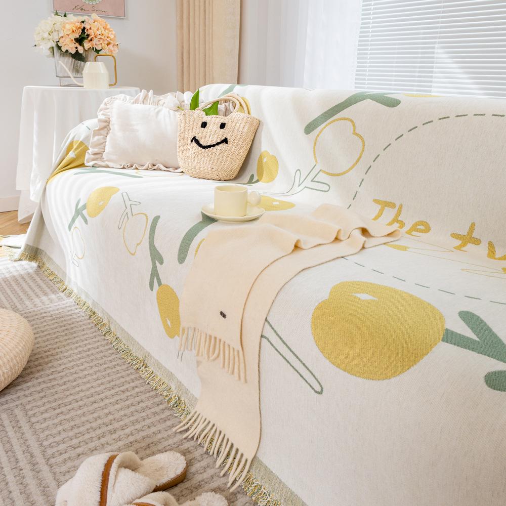 Fresh Ins Style Sofa Cover Towel Four Seasons Universal Sofa Cover Full Covered Cushion Anti-Scratching