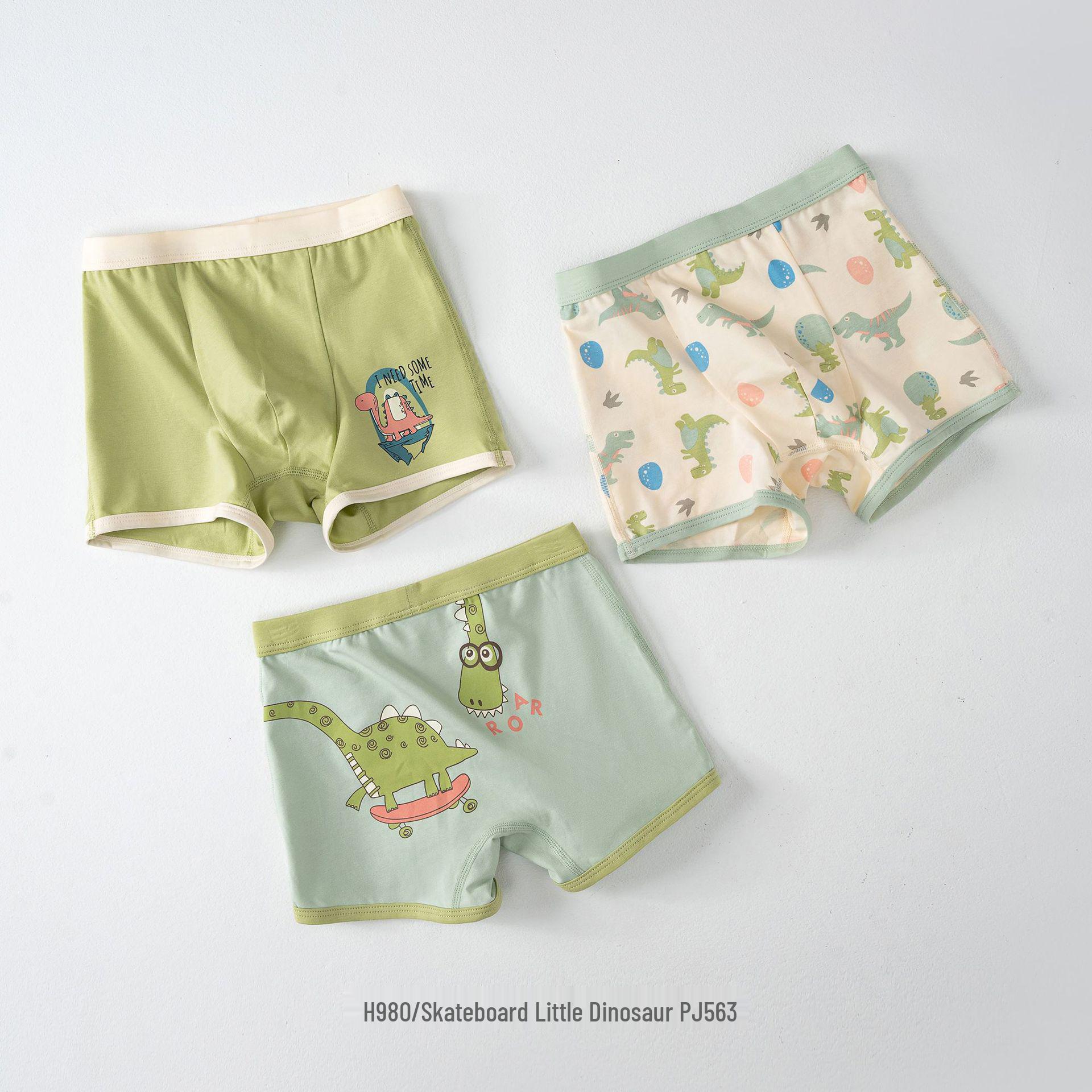 Korean Style Boys  Seamless Cotton Boxer Shorts 150 cm