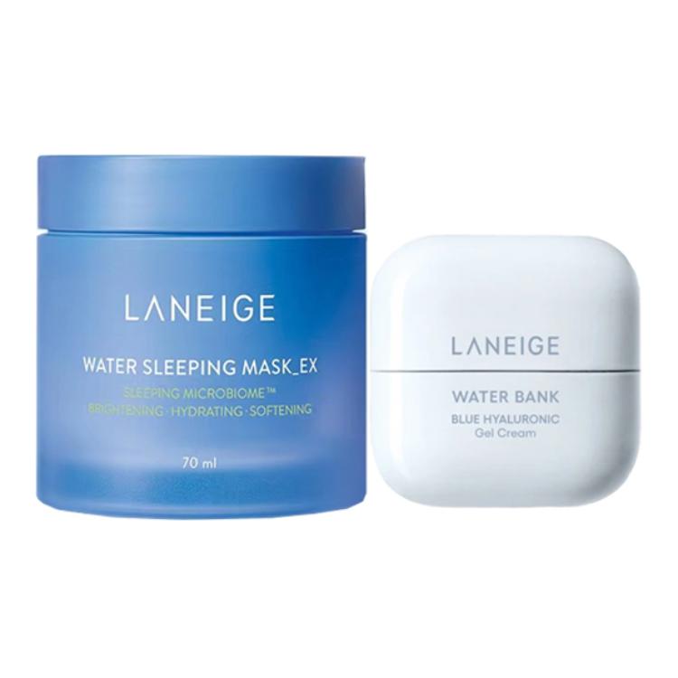 

Laneige Water Sleeping Mask & Water Bank Blue Hyaluronic Gel Moisturizer Set Mask 70ml+Cream 50ml