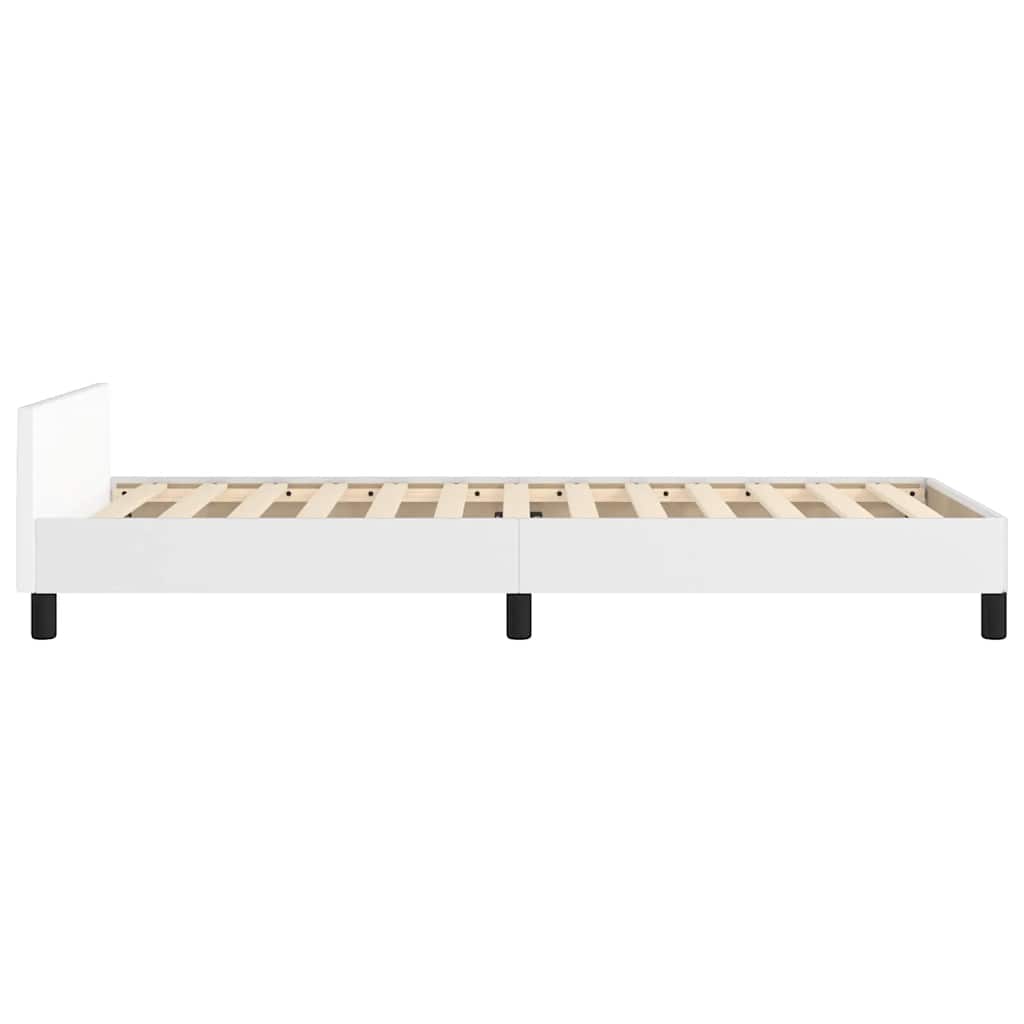 Vidaxl Rama Łóżka Z Zagłówkiem Bez Materaca, Biała, 100X200 Cm