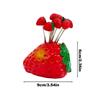 Tiny Forks For Appetizers Fruit Dessert Forks Heart Strawberry Shape 10 Pieces Reusable Picks Kitchen Utensils Set With Storage