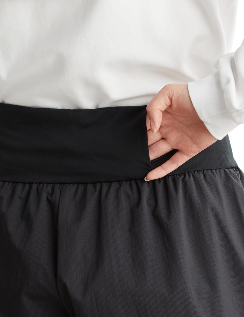 [NEUTRALWORKS.] NOWTER/WOVEN SHORTS Black S