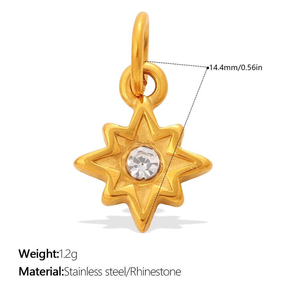 Yori 2Pcs Stainless Steel Gold Color PVD Plated Pendant for DIY Necklace Bracelet Earring Jewelry Making Accessories