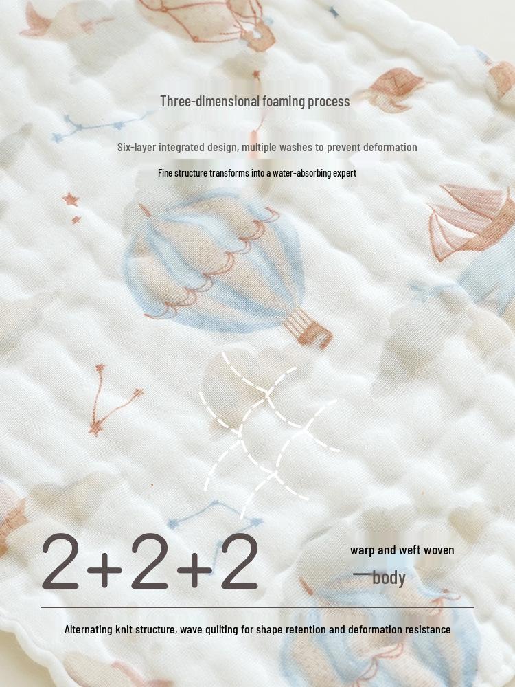 Summer Infant Face Wash & Bib: Six-Layer Gauze Baby Towel