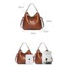 Hobo Bag Leather Women Handbags Female Leisure Shoulder Bags Fashion Purses Vintage  Large Capacity Tote Bag