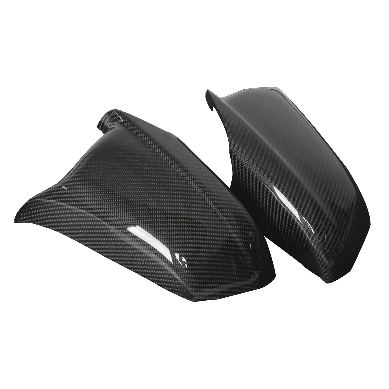 

2pcs Rearview Side Mirror Cover Cap Carbon Fiber Replacement for 5 Series F10 F11 F18 Pre LCI 2011 2013