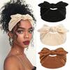 Women Bowknot Rabbit Ear Headband, Boho Style Extra Wide Cute Rabbit Ear Knotted Headband, Paisley Pattern Elastic Solid Bow Hair Accessories