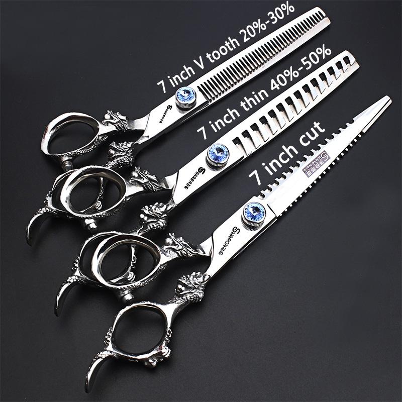 5/6/6.5/7/7.5 Inch Professional Hairdressing Scissors Japan 440C Hairdreser Scissors Barber Shears Set Cutting Thinning Haircut