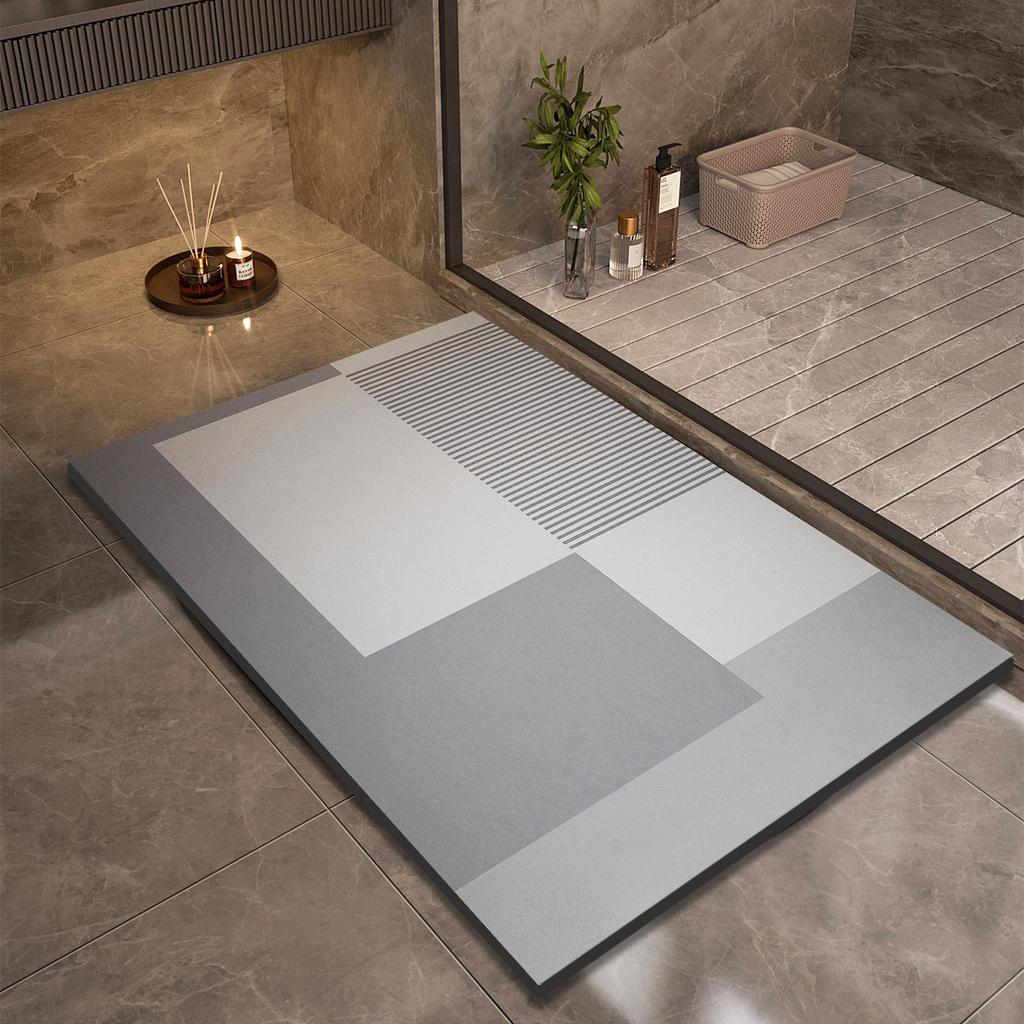 Luxury Diatomite Mud Bath Mat Bathroom Super Absorbent Shower Foot Mats Non Slip Quick Dry Toilet Carpet Room Rugs Doormat