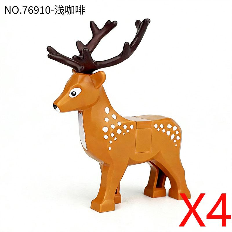 MOC Zwierzęta Zoo Klocki Słonie Tygrysy Słonie Małpy Łosie Niedźwiedzie Owce Wielbłąd Koń Krokodyl Lampart Mini Klocki DIY T11