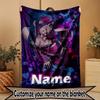 Custom Name Personalized Jinx Print Blanket, Home Decor, Bedroom, Sofa, Camping, Couch, Gifts for Birthday ChristmasEnthusiasts