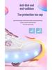 Children's Four-Wheel Luminous Roller Shoes with Rotating Buckle and Flashing Wheels