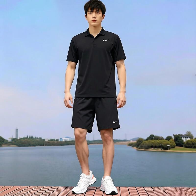 Nike Men s Polo Shirt & Shorts Sport Set S
